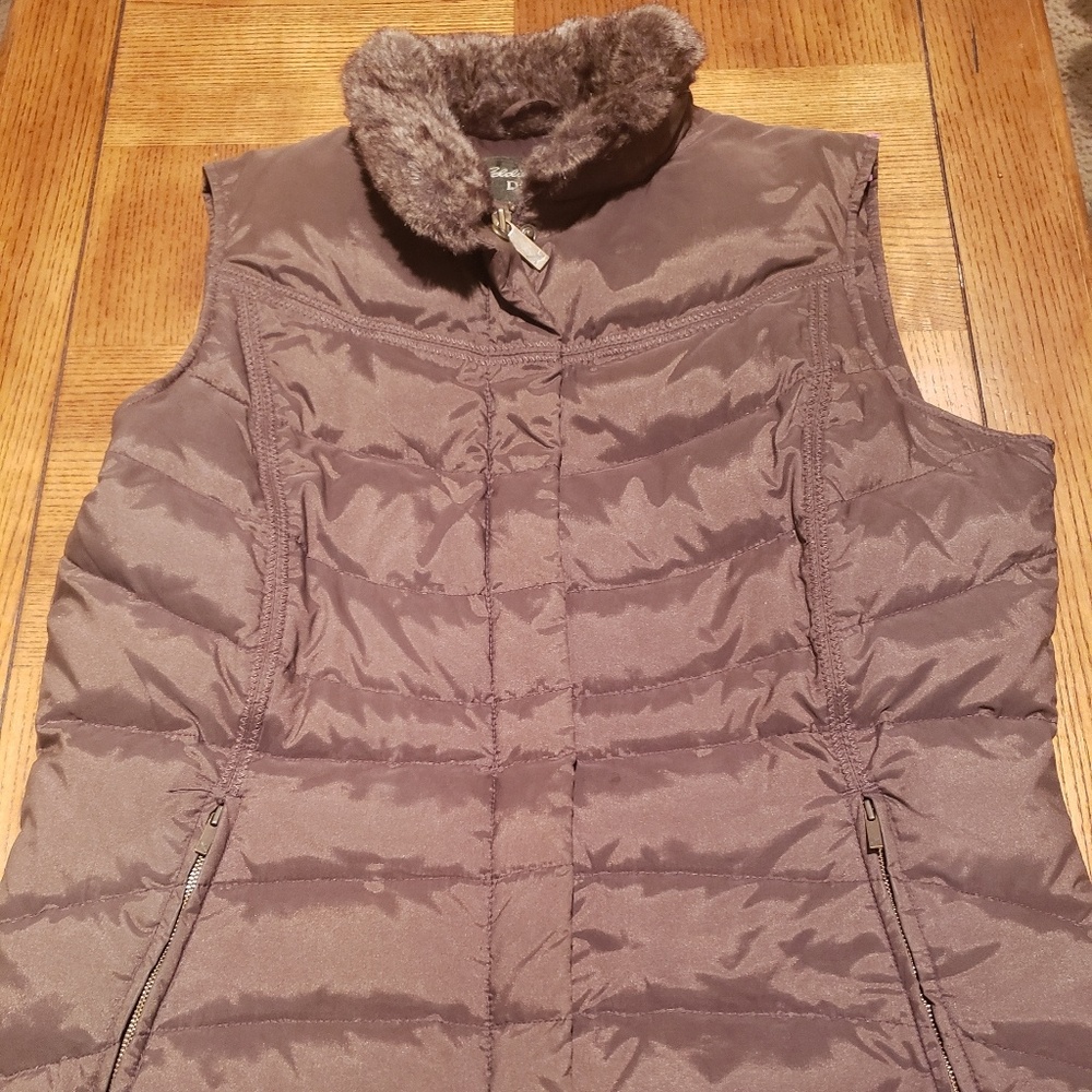 Eddie Bauer Down women's fur vest